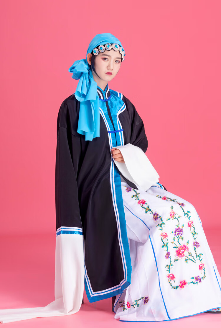 演出戏服戏服京剧服装装女褶子戏剧秦香莲衣服花旦青衣戏曲演出老旦对