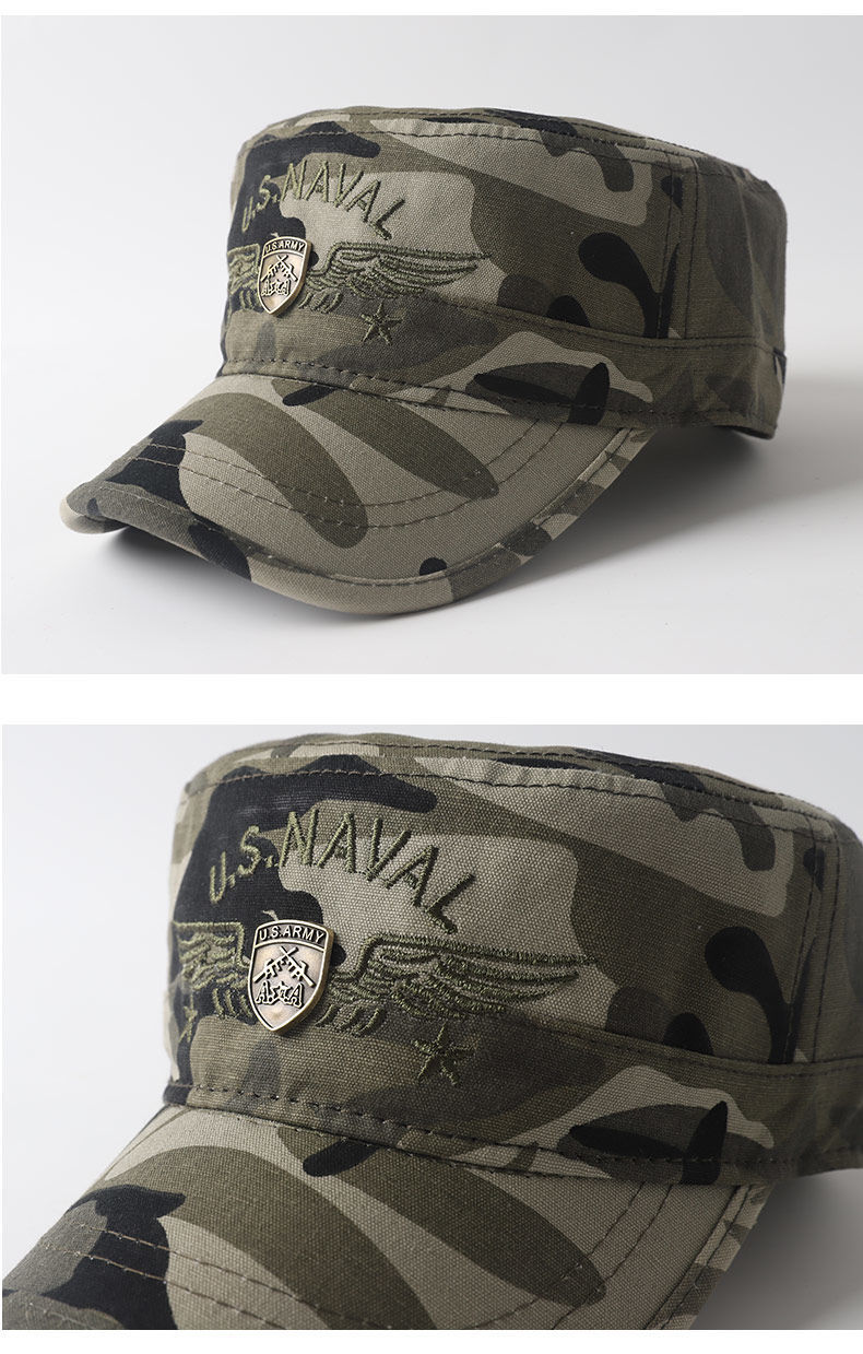 迷彩帽子 特种兵男士军训作训帽战狼秋冬季军版鸭舌帽冬天平顶军帽潮