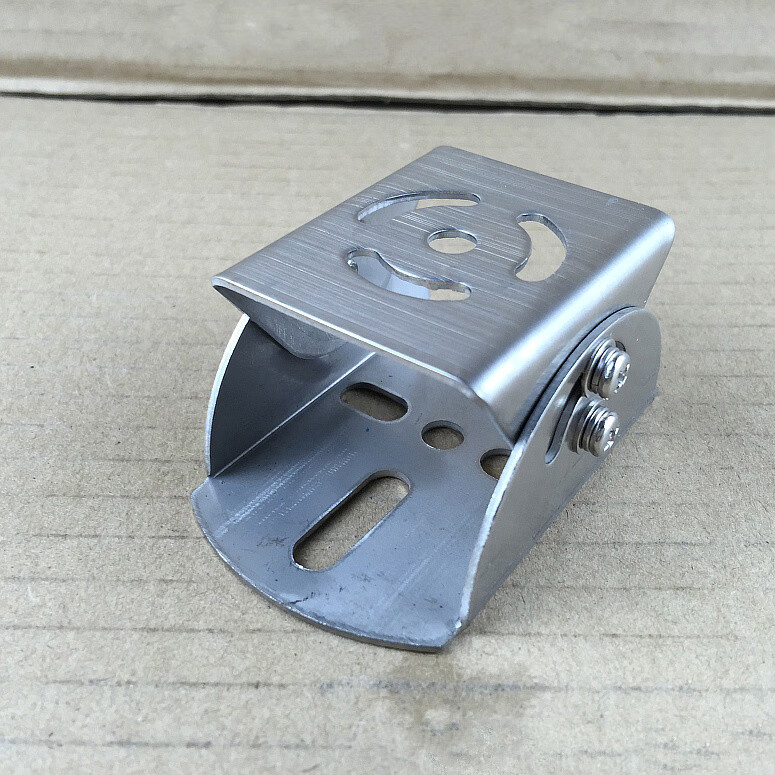 304不锈钢监控小鸭嘴摄像头万向节支架横杆立杆安装20厚耐腐