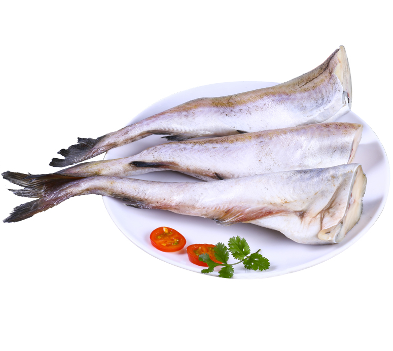 鳕鱼新鲜冷冻无头鱼狭鳕鱼去头明太鱼大棒鱼柴鱼海鲜水产深海鳕鱼四斤