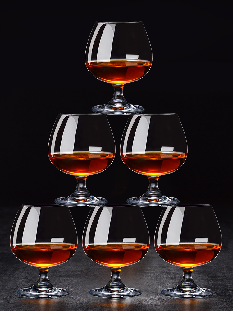 水晶杯红酒杯玻璃洋酒杯套装红酒杯白兰地杯矮脚水晶小威士忌高脚杯子
