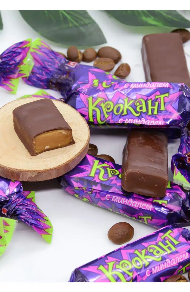 kdv俄罗斯食品巧克力夹心零食喜糖61儿童节500g白桃奶糖1斤加100g
