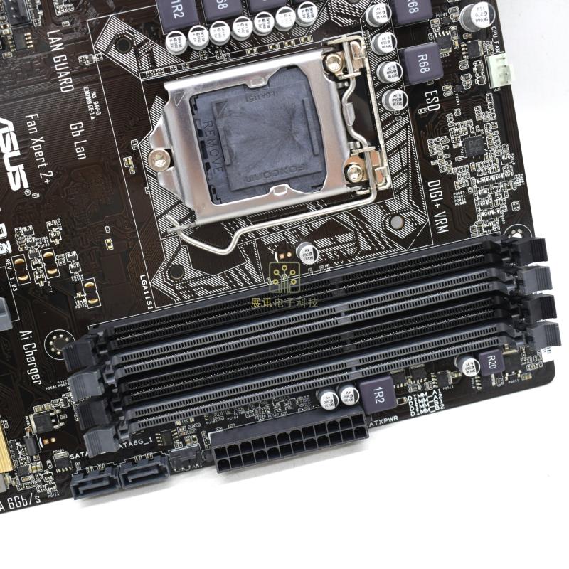 华硕h110m-d d3/c/a/k/h170/b150-plus d3/m2 pci主板1151针 红色