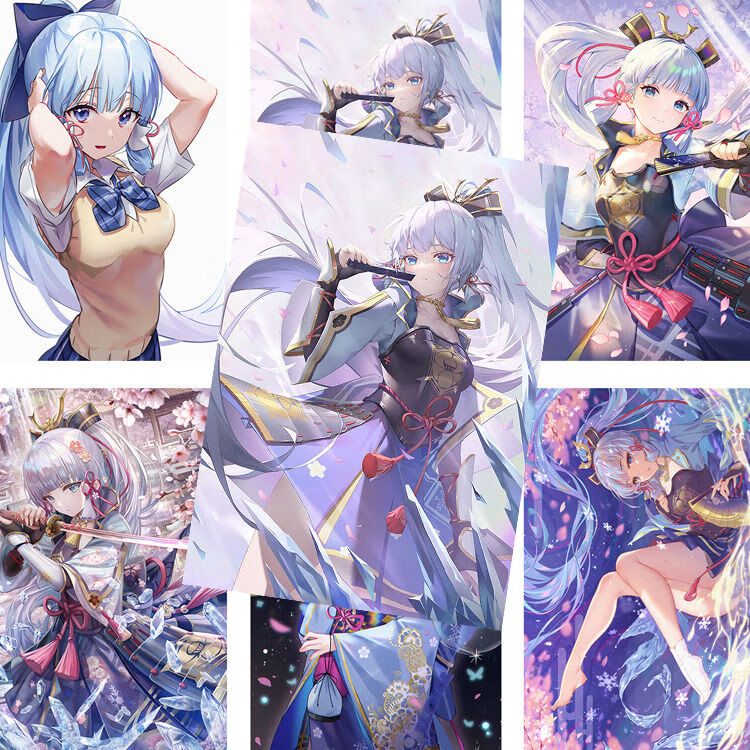 海报神里绫华雷电将军八重神子达达利亚魈二次元周边墙贴壁纸原神周边