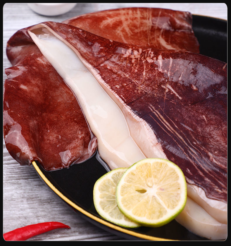 新鲜大鱿鱼片冷冻鱿鱼筒海鲜水产深海大鱿鱼2500g5斤