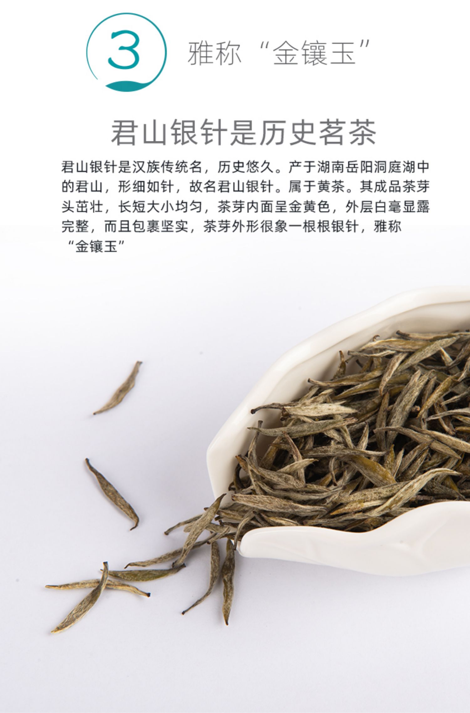 9折君山银针2021明前新茶黄茶黄芽茶岳阳黄牙好茶叶罐装50g装aa