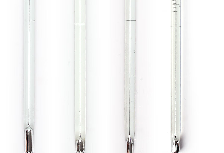 京拜温度计测水温工业专用高精密实验室高温高精度玻璃棒式温度表 0