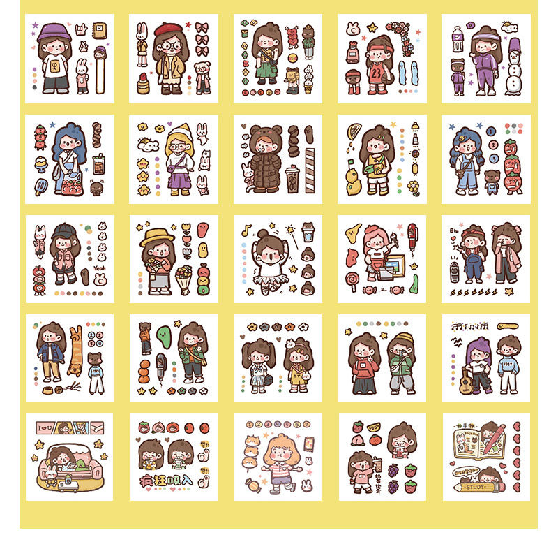 【精选直发】木子李手账贴纸装饰小图案可爱韩版手帐套装全套少女心