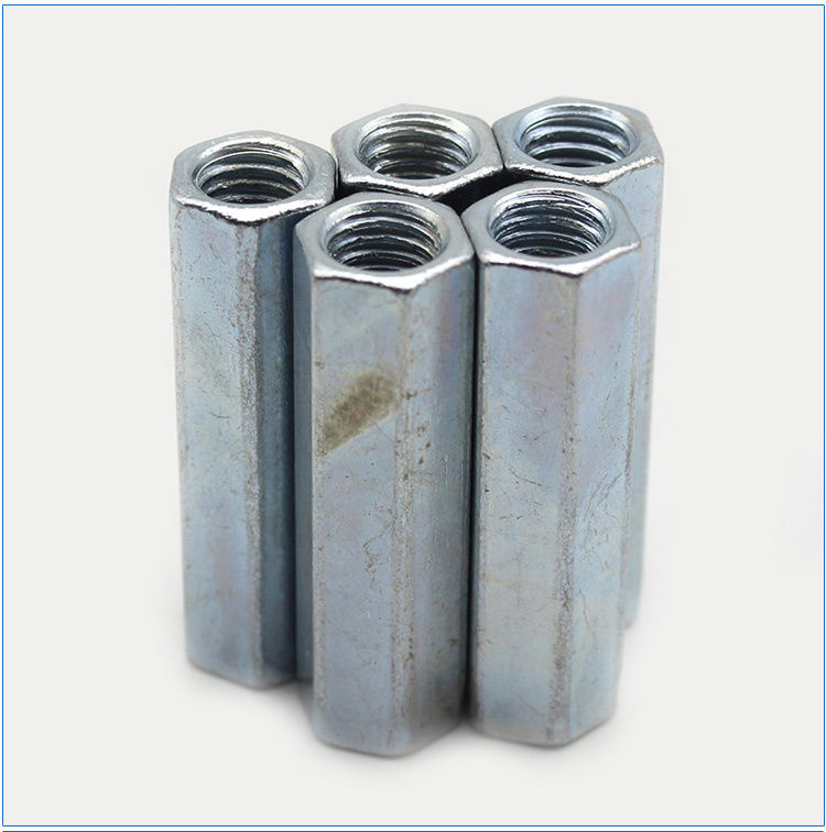爵士镀锌加长螺母丝杆螺母连接螺帽加厚圆圈螺母m517长度对边8100个