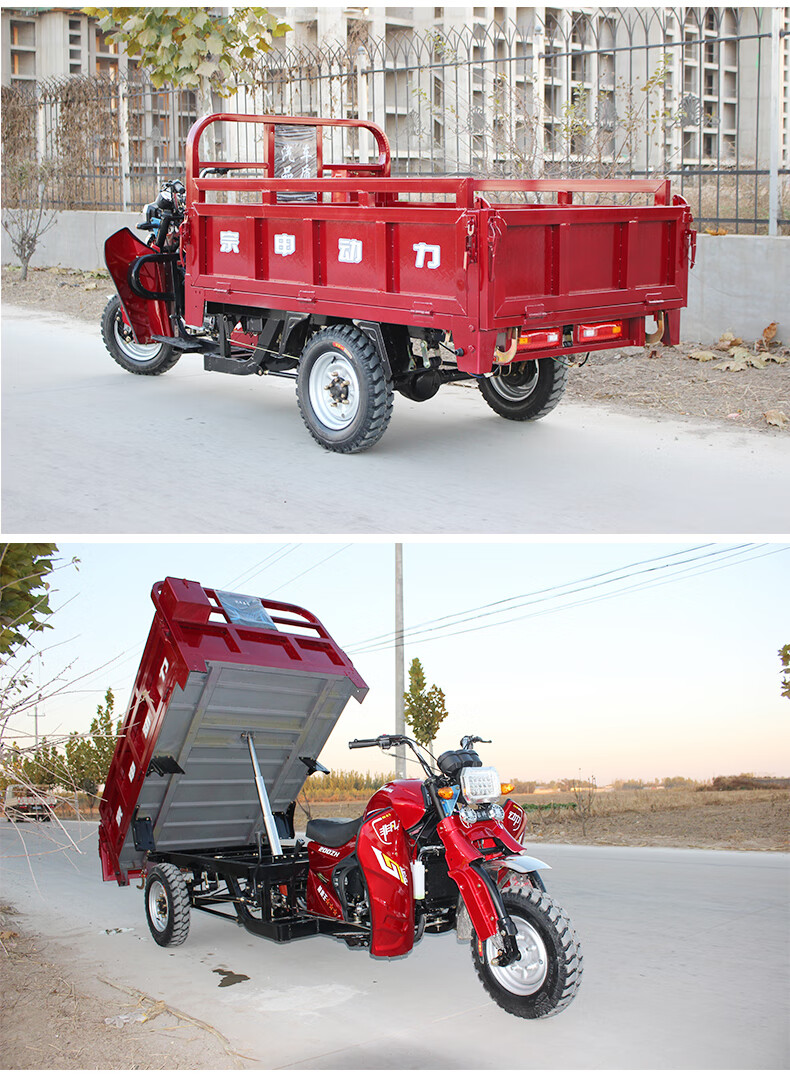 宗申动力三轮摩托车燃油家用自卸货运载重王汽油农用三轮车摩托车175