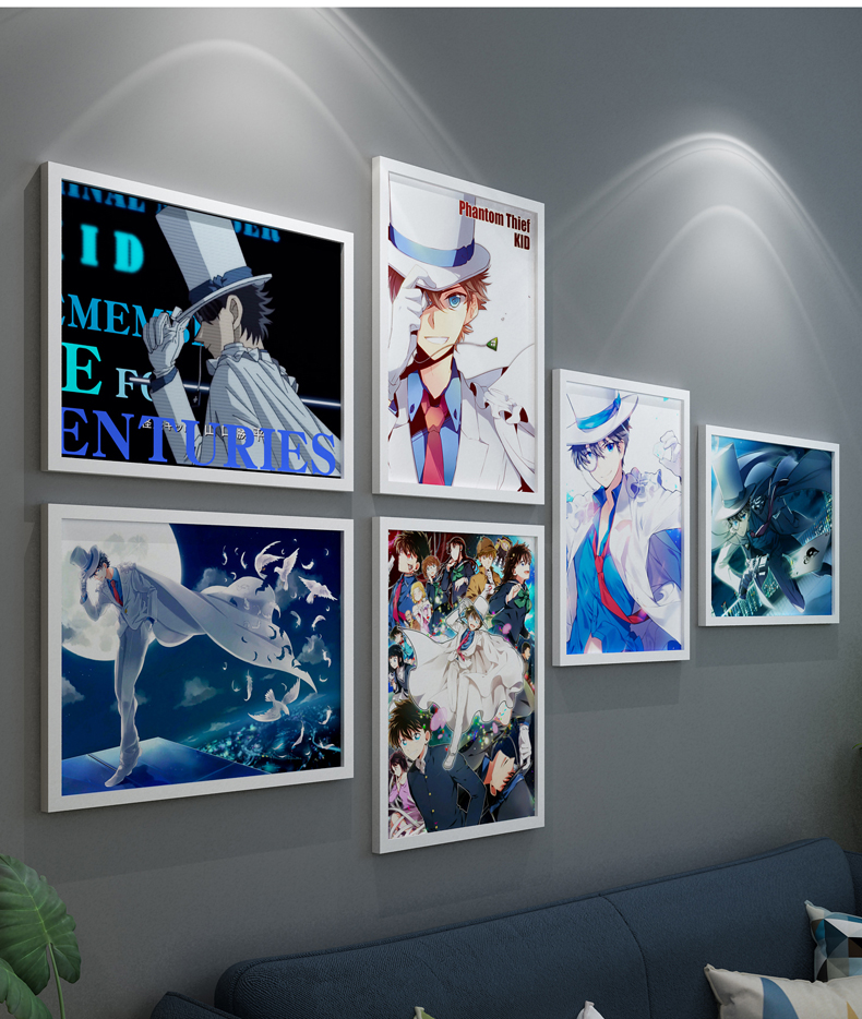 怪盗基德二次元相框海报名侦探动漫挂画黑羽快斗壁画柯南 12款 6个16