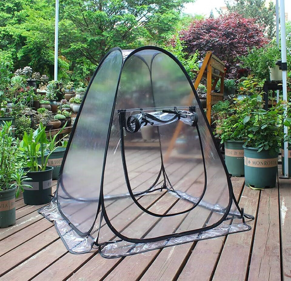 麦斯旺便携式可折叠pvc迷你保温花房植物园艺小花卉棚温室罩室外保暖