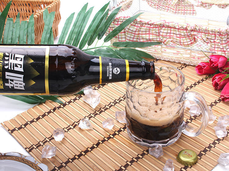 山东泰山原浆啤酒 黑啤黑麦496ml国产德国含酵母 6瓶装【图片 价格