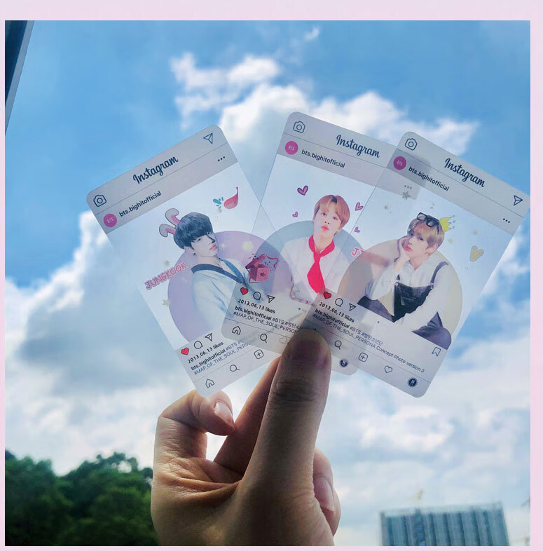 京选品质金泰亨小卡防弹少年团ins透卡应援小卡片田柾国金泰亨朴智旻