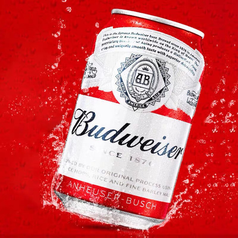 百威budweiser 百威啤酒迷你装255ml*24听 百威啤酒迷你255ml*24听