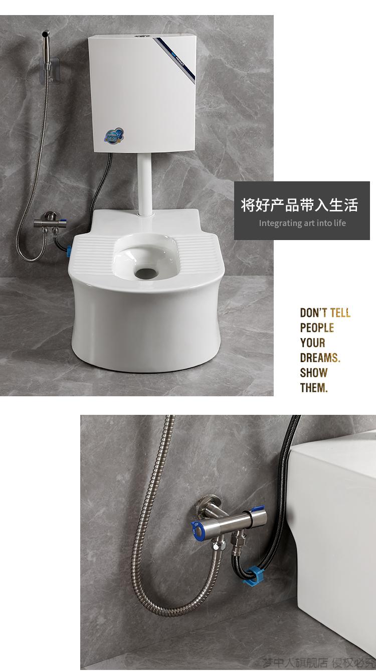 新款蹲坐两用马桶一体式坐厕可蹲可坐二合一座便器防臭双用蹲便器单蹲