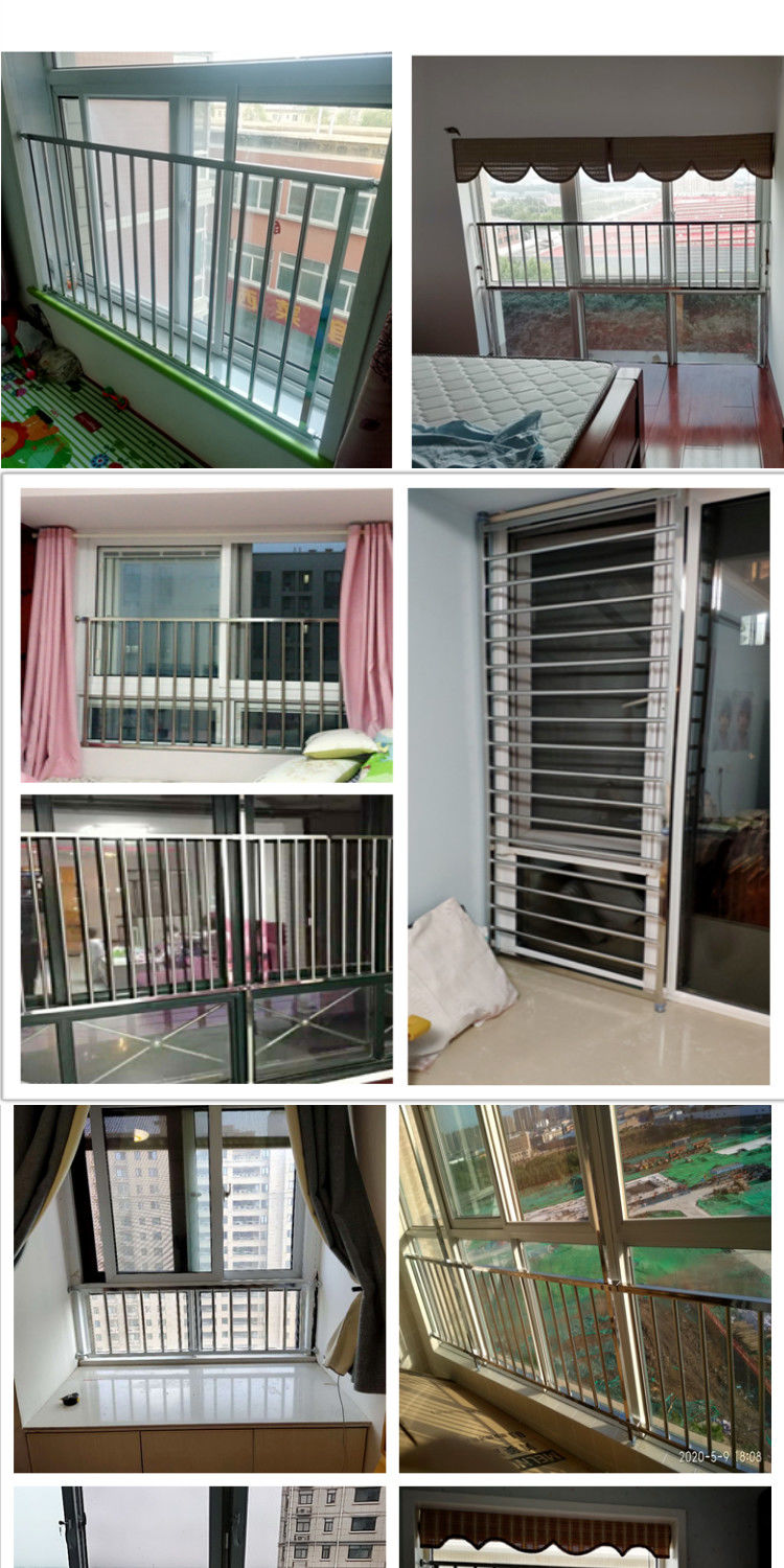 昂朴angpu儿童窗户防护栏免打孔防盗网护栏杆阳台飘窗不锈钢防盗窗