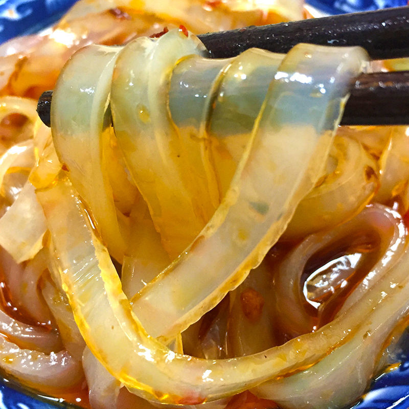 水晶粉皮凉皮水晶拉皮丝脆粉条大拉皮干货批发特产凉菜凉拌菜商用水晶