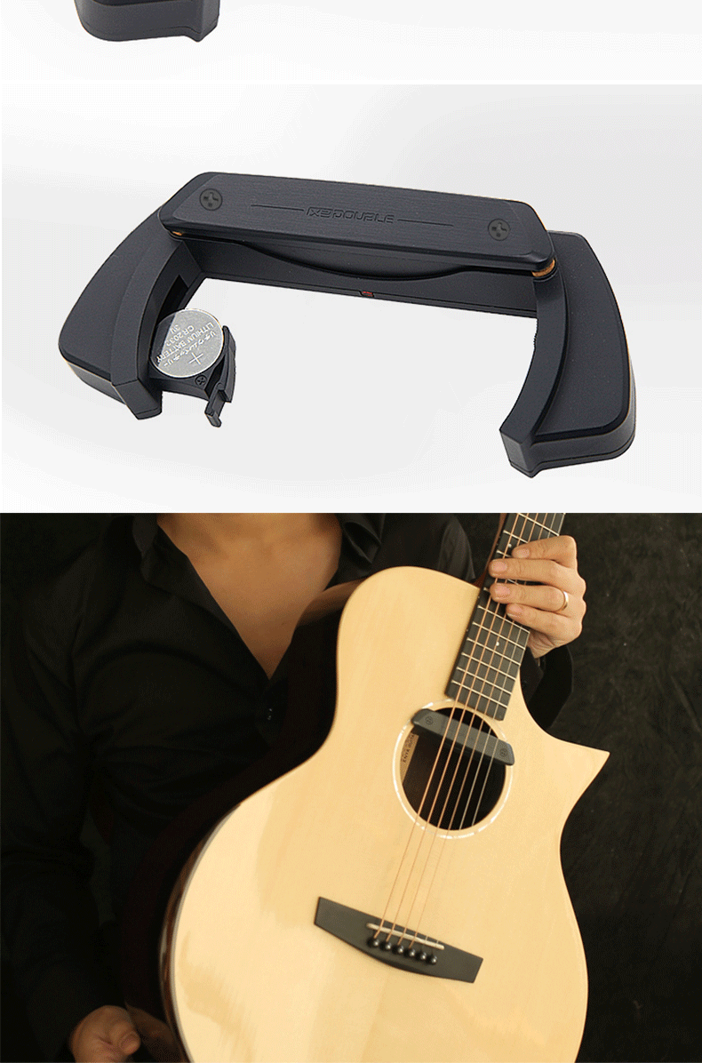 double加振拾音器木吉他精灵go免开孔民谣打板同频加震· x1双线圈单