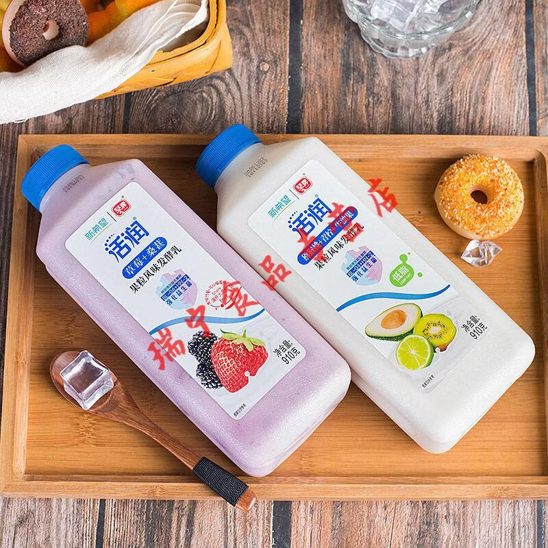 新希望活润酸牛奶 910g大瓶桶大果粒风味发酵乳低温家庭装酸奶 【活润
