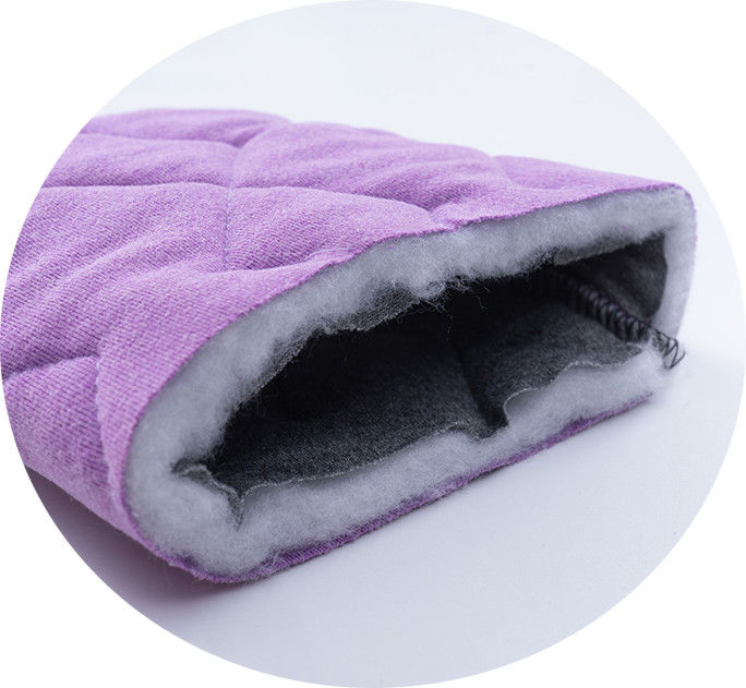 寇翔儿童棉裤男女童秋冬款加绒加厚三层高腰保暖裤中大童内穿校服紫色