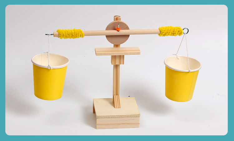 自制天平秤教具儿童diy玩具小学比赛幼儿园手工科技小制作业材料天平a
