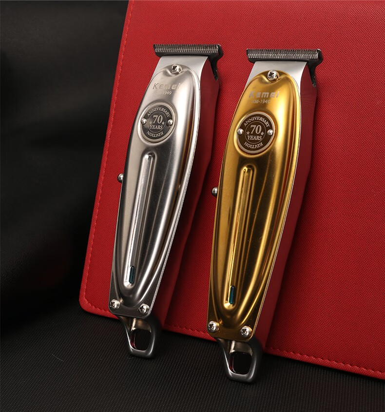 科美复古油头雕刻电推剪发廊刻痕小推子理发器修边光头剃头刀mdug金色