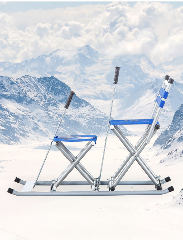 新款冰车双人户外儿童成人滑冰车冰锥怀旧冬季冰上雪橇艳小孩划冰爬犁