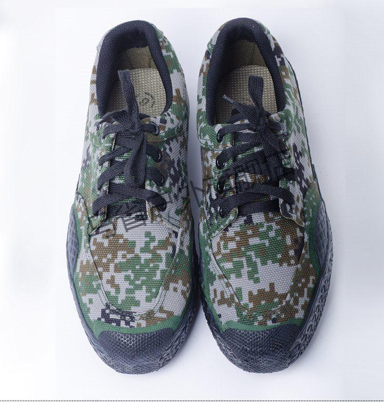 3515迷彩鞋 3537男鞋解放鞋夏天3515胶鞋女劳保耐磨底迷彩作训鞋 3515