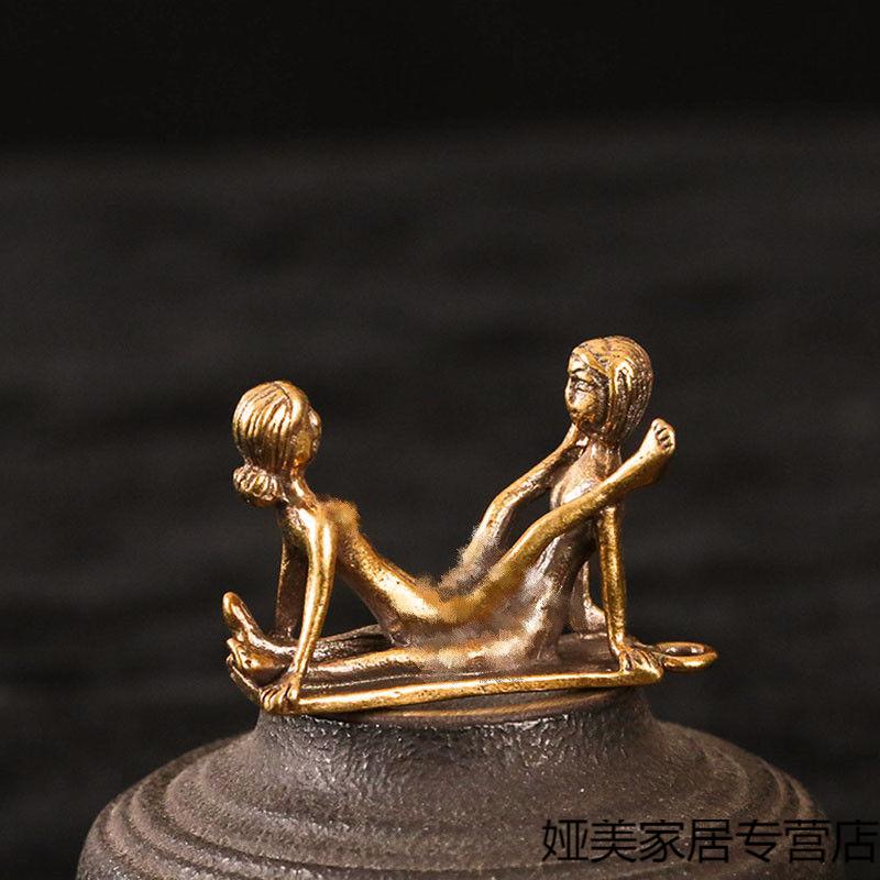 可狄 实心夫妻男女情趣摆件品仿古挑逗床上小铜人吊坠挂件全套 款式五