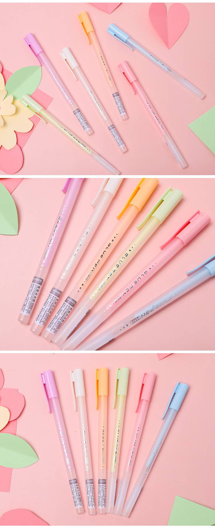 华幻点点胶笔 笔型点点胶水高颜值彩色涂胶快干胶水笔精准涂抹手账