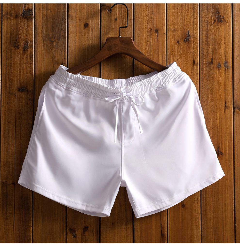 男士睡裤短裤睡裤男短丝滑短裤男女性感居家休闲春夏天纯色冰丝睡裤