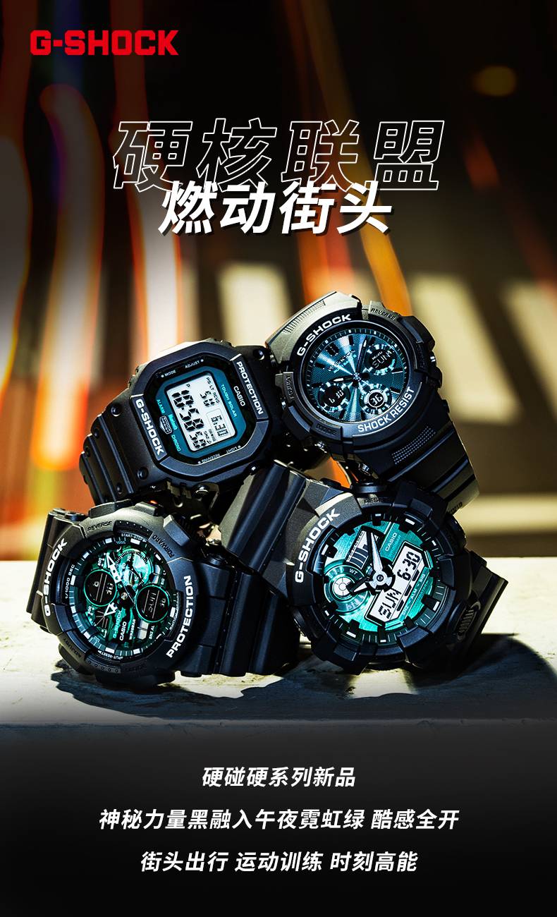 卡西欧(casio)手表男款gshock电波蓝牙小方块运动电子表gw-b5600【618