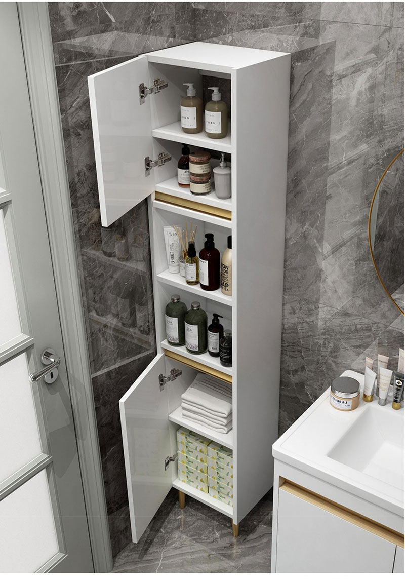 锦溪上居浴室边柜马桶立柜实木挂墙式卫生间收纳柜落地侧柜储物吊柜