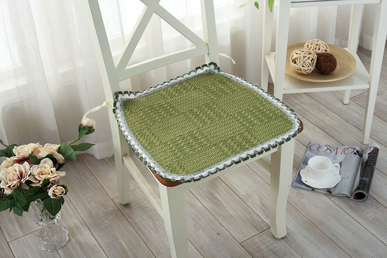 四季棉麻椅子垫棉线编织亚麻编织坐垫办公室透气电脑座学生凳垫客厅餐