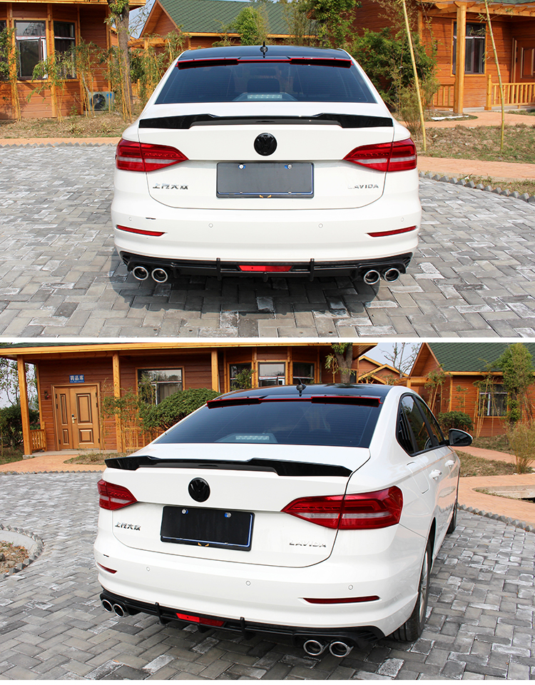 适用于9-21款新朗逸plus改装专用前唇朗逸后唇后包围前后杠防撞条 前