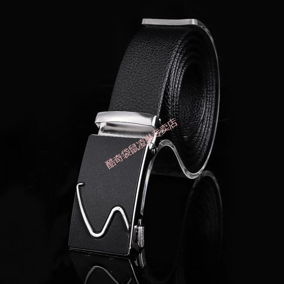 袋鼠皮带男士商务休闲自动扣西装腰带直播礼品皮带批发地摊货源裤腰带