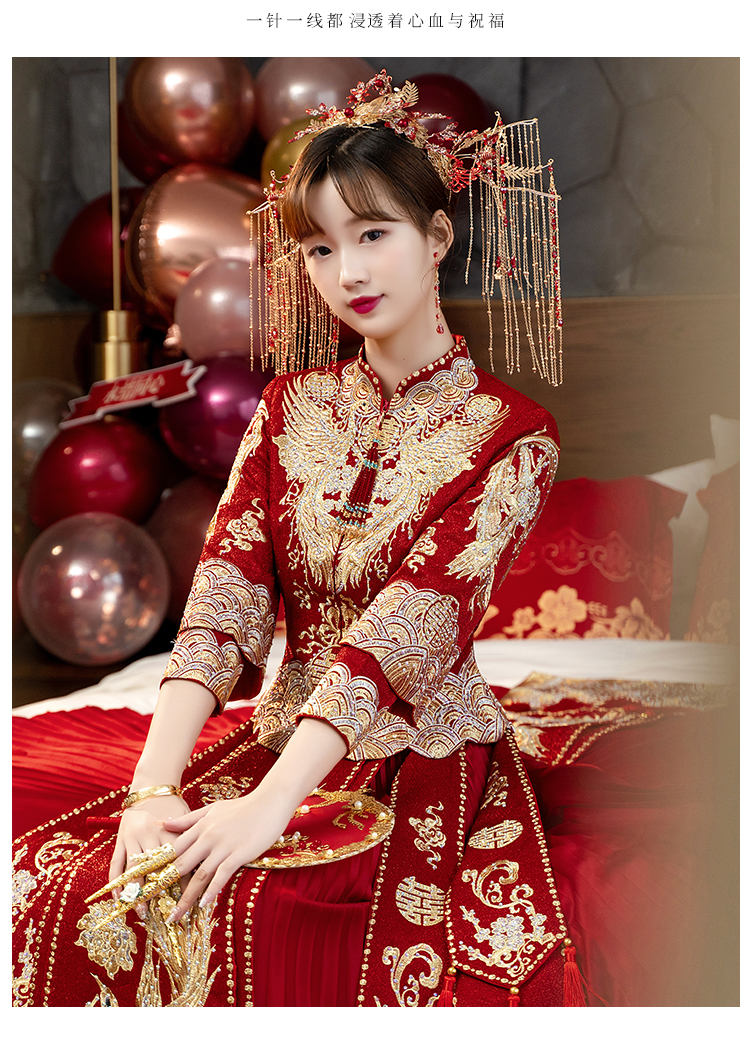 小个子秀和服结婚礼服中式敬酒服嫁衣龙凤褂品牌女装加奥钻赠皇冠xs