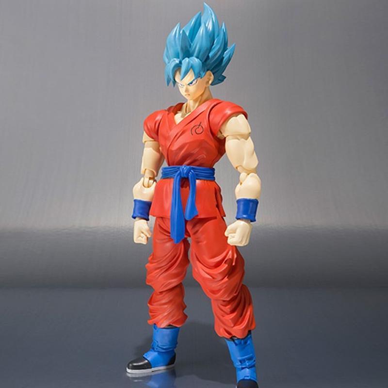 万代官方旗舰店七龙珠手办同款shf可动关节换脸赛亚人蓝发悟空孩子