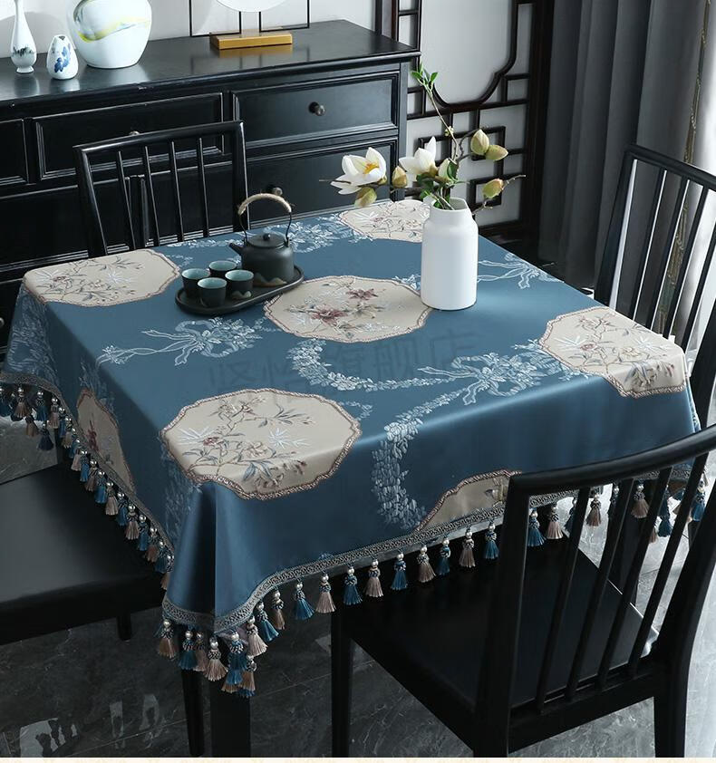 八仙桌子桌布中式桌布正方形八仙桌茶几台布感方桌餐桌布布艺麻将桌布