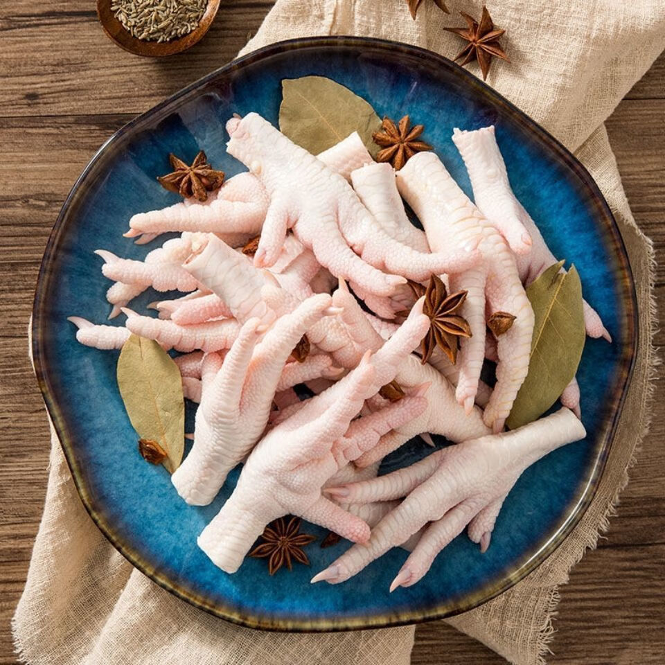 顺丰直达批发新鲜冷冻鸡爪子无水分特大短凤爪冷冻生脚福茹洲鸡爪四斤