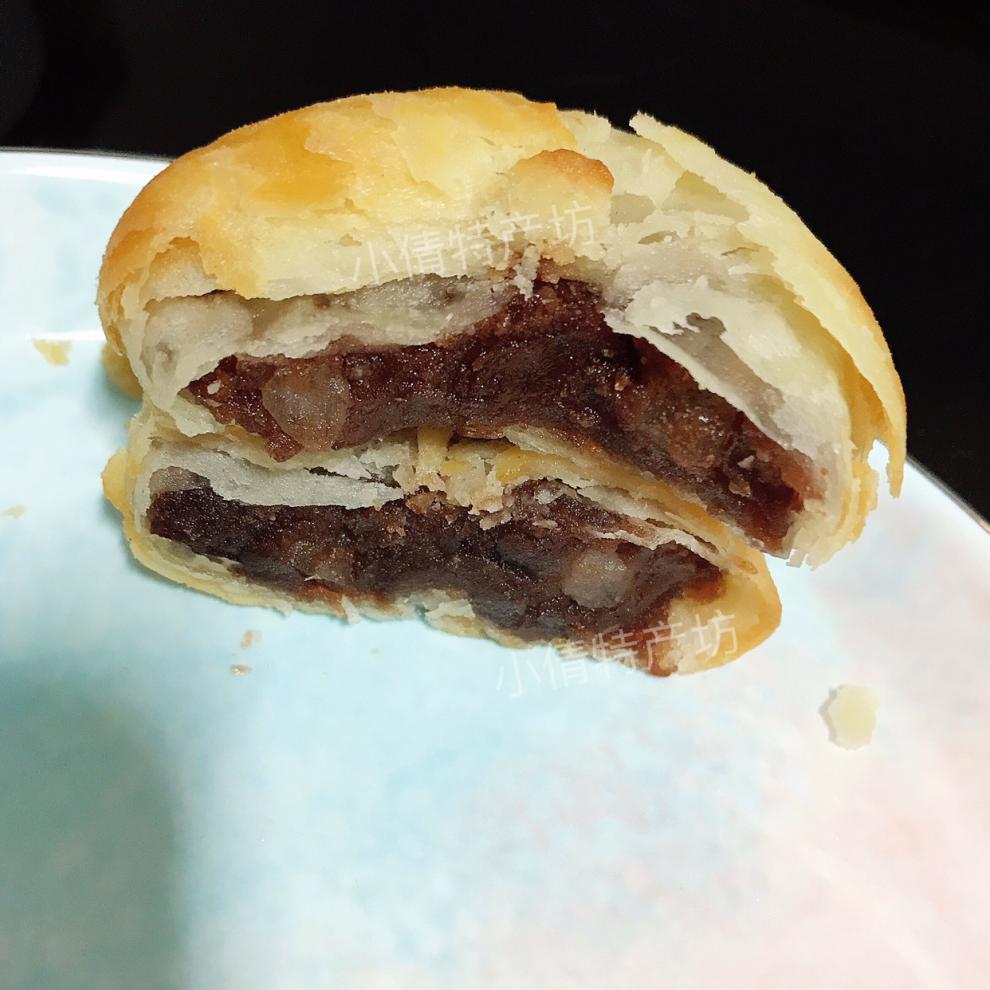 中秋新塍陆家桥活油豆沙月饼传统手工老式苏式馅酥皮礼盒猪油豆沙300g