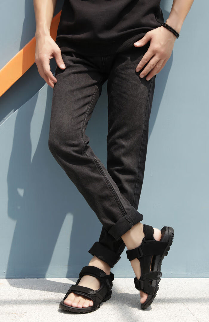 男士沙滩鞋休闲鞋户外韩版鞋越南凉鞋男夏季防滑罗马凉鞋厚底耐磨厚底