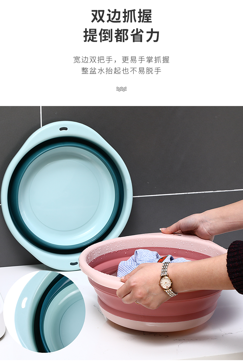 折叠盆可折叠洗脸盆大号家用学生宿舍用婴儿盆子便携式压缩旅行小号