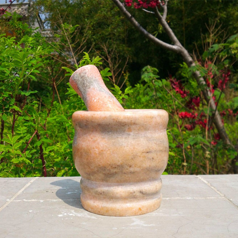 捣蒜器石臼家用手动老式石窝天然石头青石蒜臼子捣药罐捣蒜泥神器