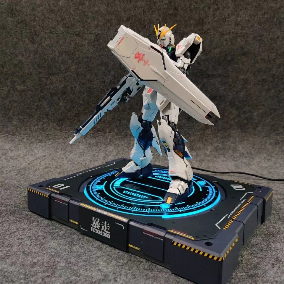 高达模型旋转展示台炫酷发光360度可遥控手机蓝牙mgrgpg20地台二代