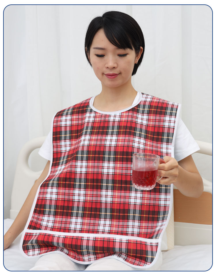 老年人围嘴成人饭兜口水巾吃饭用餐围裙立体食饭兜防水透气加大号标准