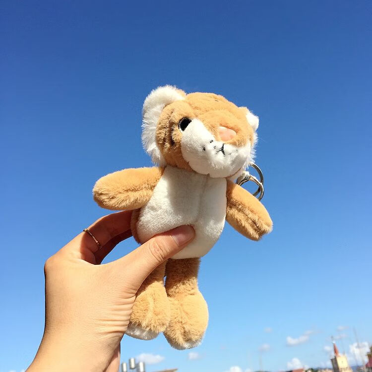烨白 如虎添翼挂件可爱卡通如虎添翼生肖虎钥匙扣链小老虎挂件玩偶
