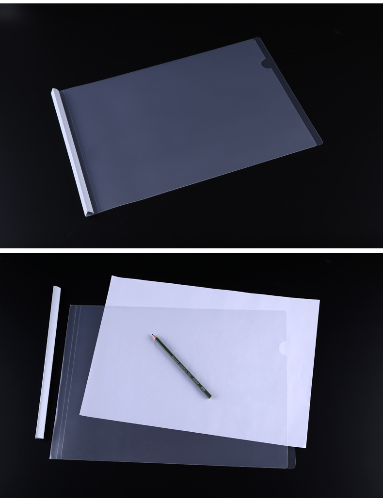 加厚a3抽杆夹透明插页拉杆夹图纸夹画夹 a3文件夹办公用报告夹试卷