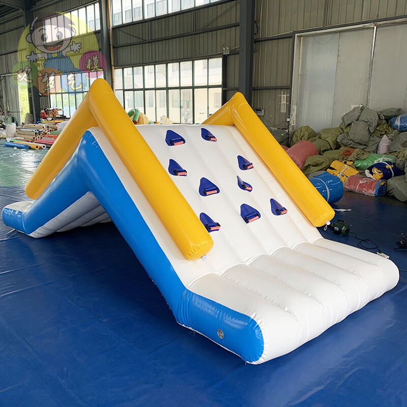 充气水上玩具儿童小型滑滑梯成人水上乐园设备冰山攀岩三角大滑梯 4-2